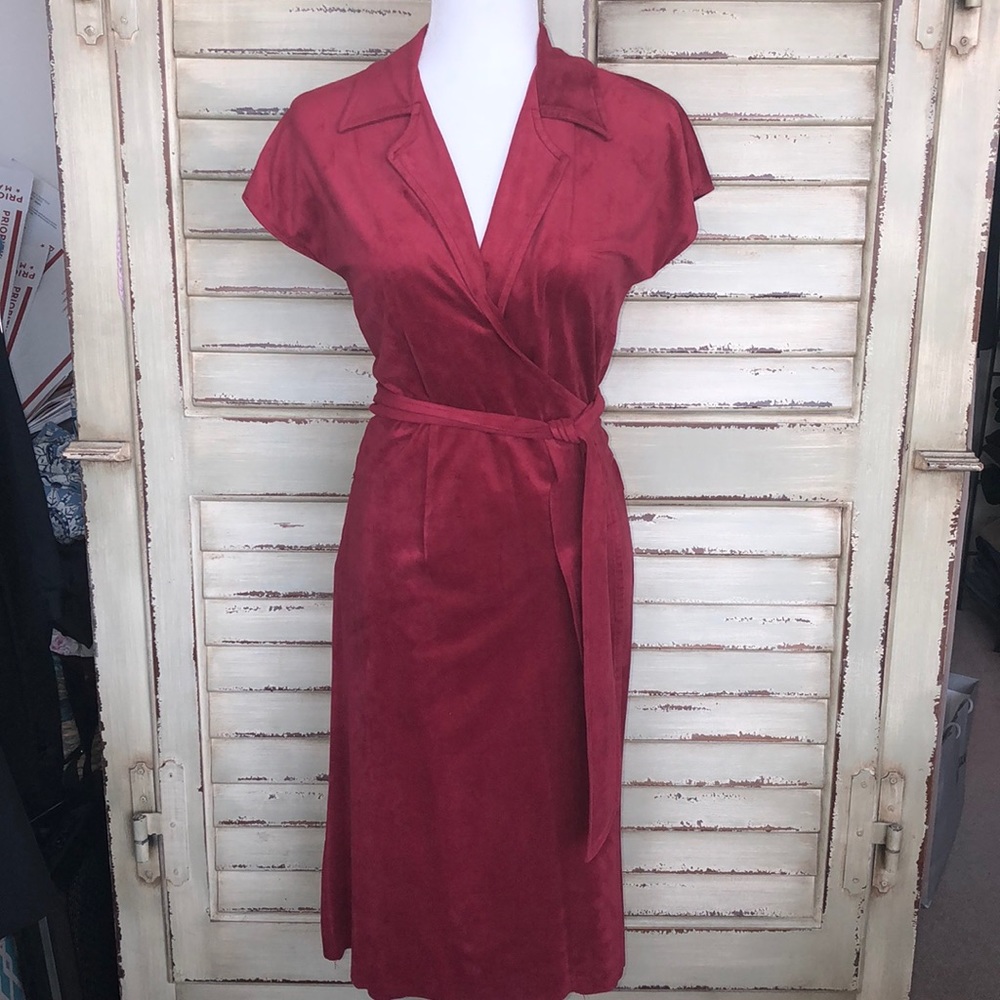 VINTAGE ABS Wrap Dress - suede feel